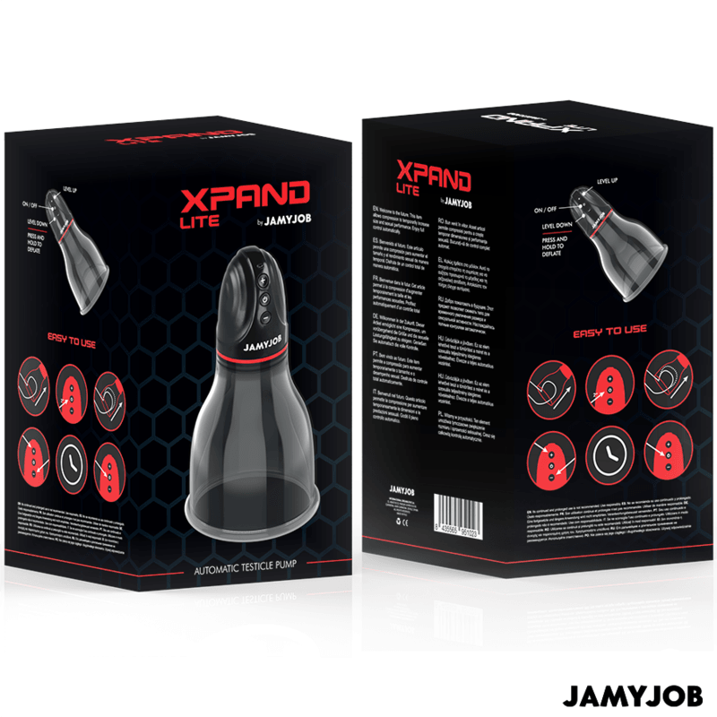 JAMYJOB - XPAND LITE BOMBA AUTOMÁTICA DE TESTÍCULOS 3 NIVELES DE SUCCIÓN GRIS - Optelum