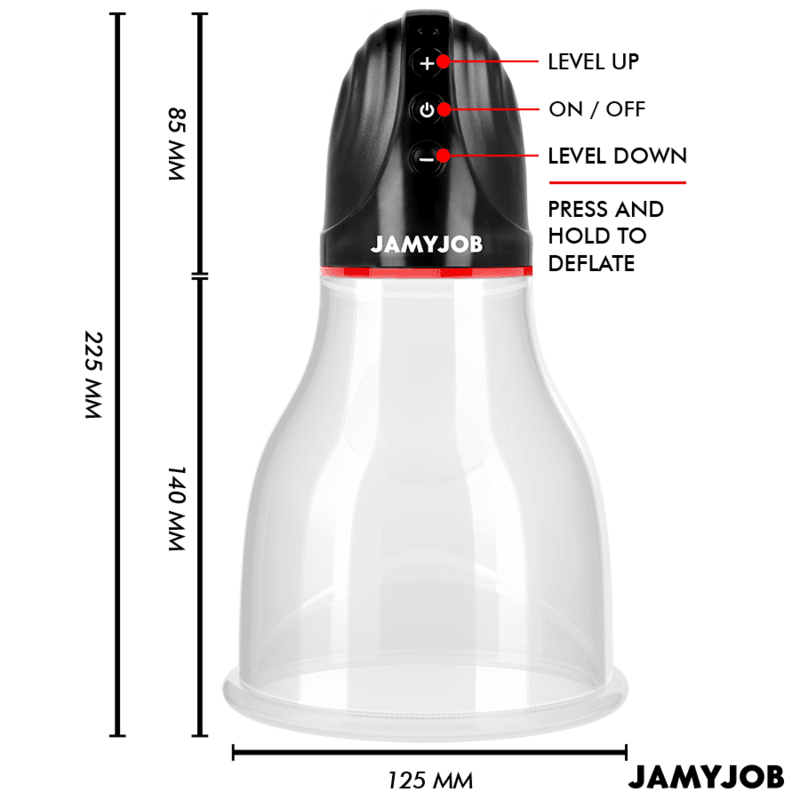 JAMYJOB - XPAND LITE BOMBA AUTOMÁTICA DE TESTÍCULOS 3 NIVELES DE SUCCIÓN GRIS - Optelum