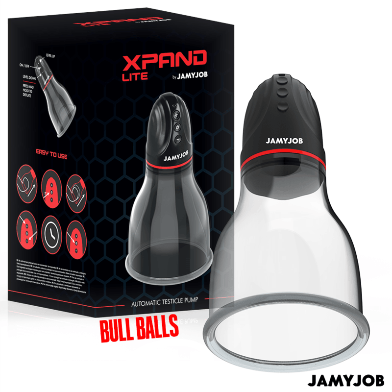 JAMYJOB - XPAND LITE BOMBA AUTOMÁTICA DE TESTÍCULOS 3 NIVELES DE SUCCIÓN GRIS - Optelum