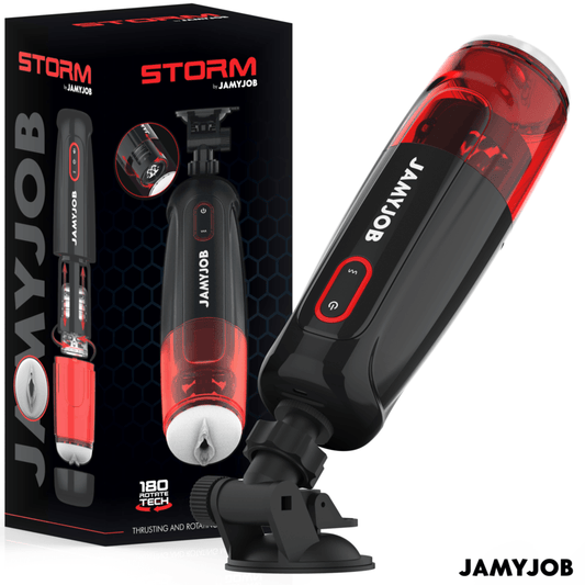 JAMYJOB - STORM MASTURBADOR VAGINA AUTOMÁTICO 10 MODOS ROTACIÓN Y EMPUJE - Optelum