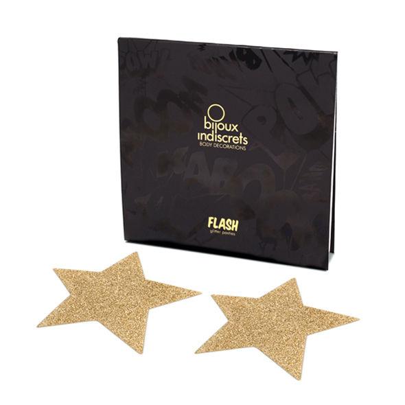BIJOUX - INDISCRETS PEZONERAS FLASH ESTRELLA DORADA - Optelum