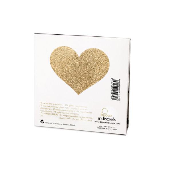 BIJOUX - INDISCRETS PEZONERAS FLASH CORAZÓN DORADO - Optelum