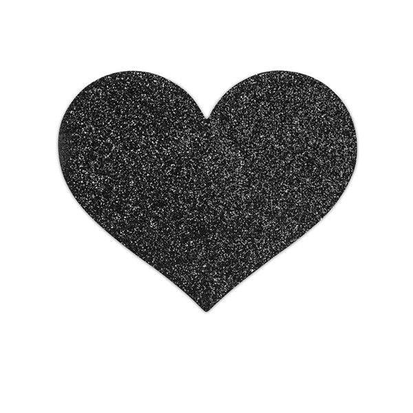 BIJOUX - INDISCRETS PEZONERAS FLASH CORAZÓN NEGRO - Optelum