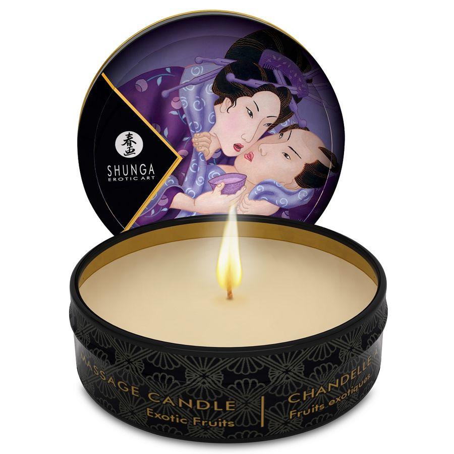 SHUNGA - MINI CARESS BY CANDELIGHT VELA MASAJE FRUTAS EXOTICAS 30 ML - Optelum