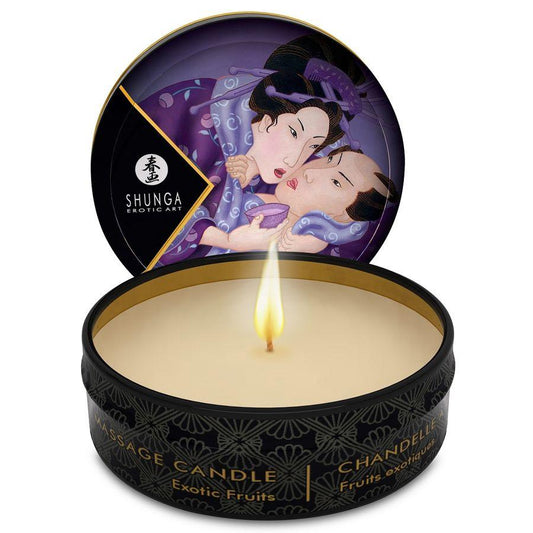 SHUNGA - MINI CARESS BY CANDELIGHT VELA MASAJE FRUTAS EXOTICAS 30 ML - Optelum