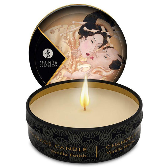 SHUNGA - MINI CARESS BY CANDELIGHT VELA MASAJE VAINILLA 30 ML - Optelum