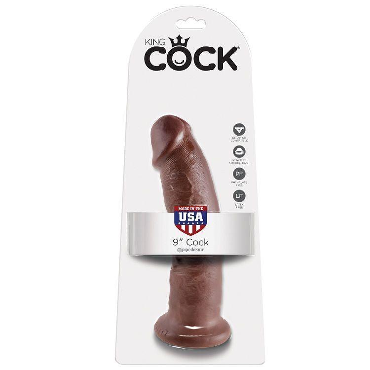 KING COCK - 9 PENE MARRON 22.9 CM - Optelum