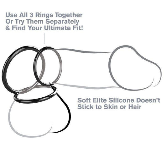 FANTASY C-RINGZ - SET ANILLAS SILICONA STAMINA - Optelum