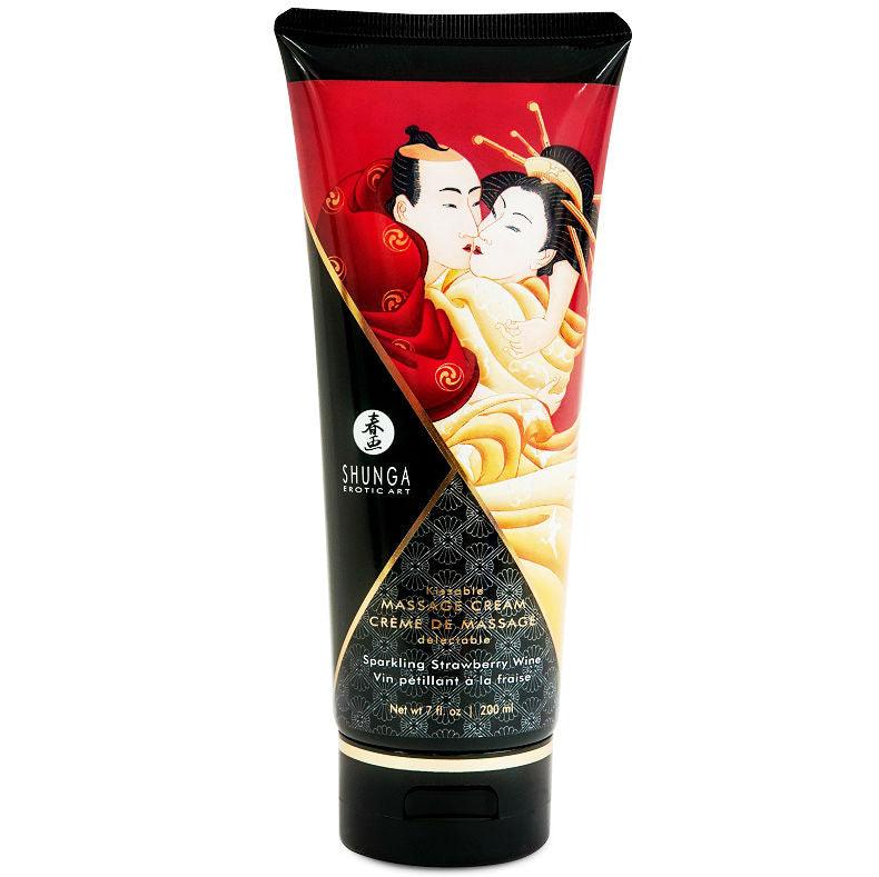 SHUNGA - CREMA MASAJE FRESAS Y CAVA 200 ML - Optelum
