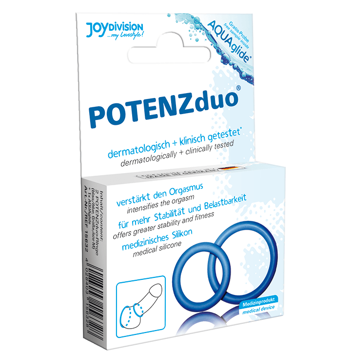 JOYDIVISION POTENZDUO - ANILLOS PARA PENE AZUL - S - Optelum