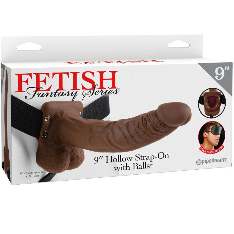 FETISH FANTASY SERIES - 9 ARNES CON TESTICULOS HUECO MAN 22.9 CM MARRON - Optelum