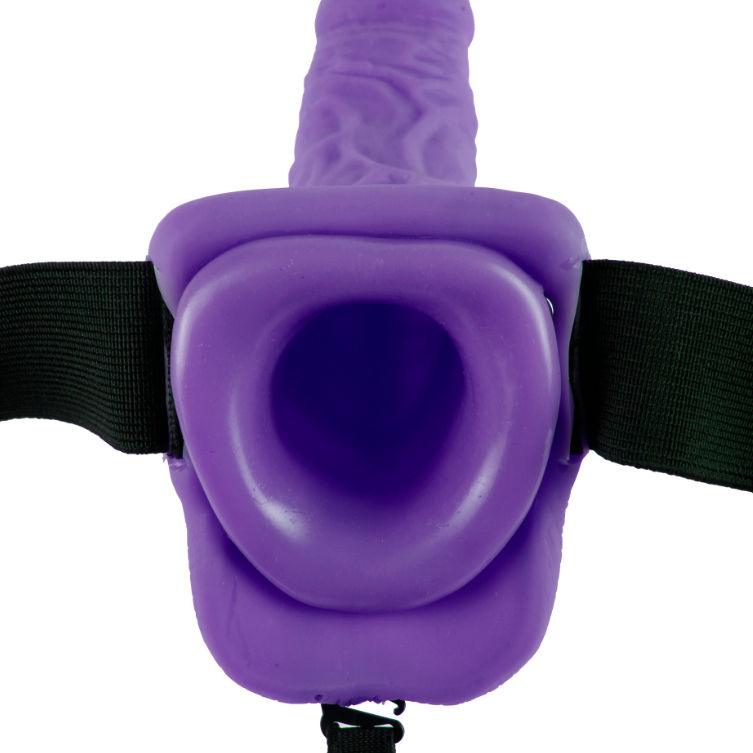 FETISH FANTASY SERIES - 7 ARNÉS VIBRADOR CON TESTICULOS HUECO MAN 17.8 CM LILA - Optelum