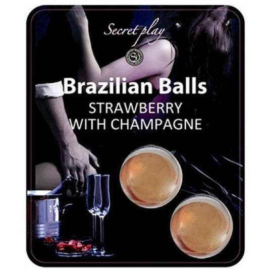SECRETPLAY - SET 2 BRAZILIAN BALLS FRESAS CON CAVA - Optelum