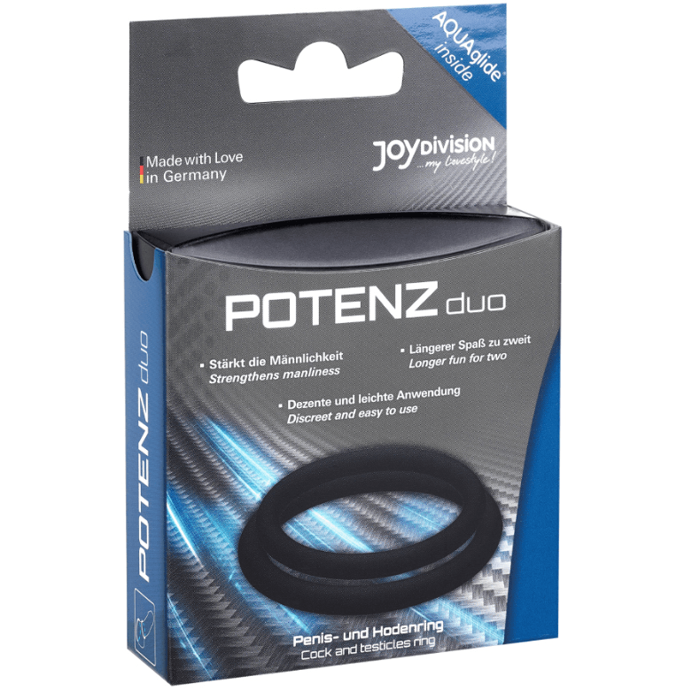 JOYDIVISION POTENZDUO - ANILLOS PARA PENE NEGRO - M - Optelum