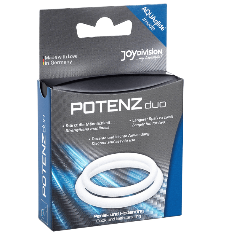 JOYDIVISION POTENZDUO - ANILLOS PARA PENE BLANCO - M - Optelum