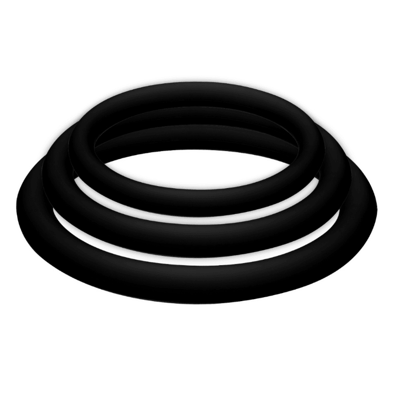 JOYDIVISION POTENZDUO - PLUS PACK 3 ANILLOS PARA PENE NEGRO - S, M, L - Optelum