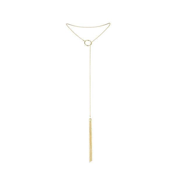 BIJOUX - MAGNIFIQUE COLLAR METLICO CON FLECOS DORADO - Optelum
