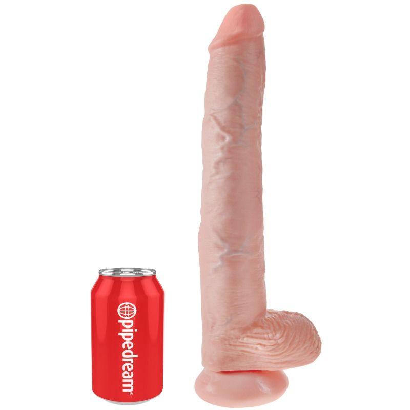 KING COCK - PENE CON TESTICULOS 35.6 CM COLOR NATURAL - Optelum