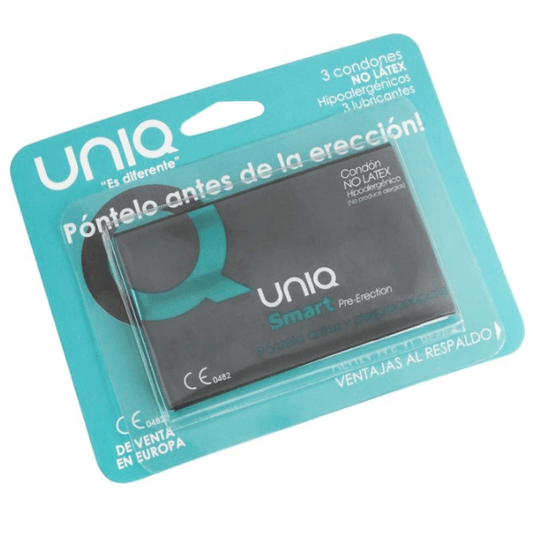 UNIQ - SMART PRESERVATIVOS PRE-ERECCIÓN SIN LATEX 3 UNIDADES - Optelum
