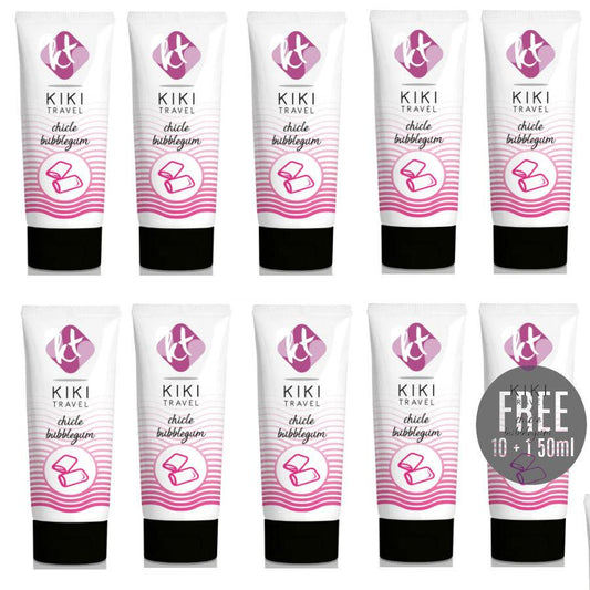 KIKÍ TRAVEL - LUBRICANTE SABOR A CHICLE 50ML 10 + 1 GRATIS - Optelum