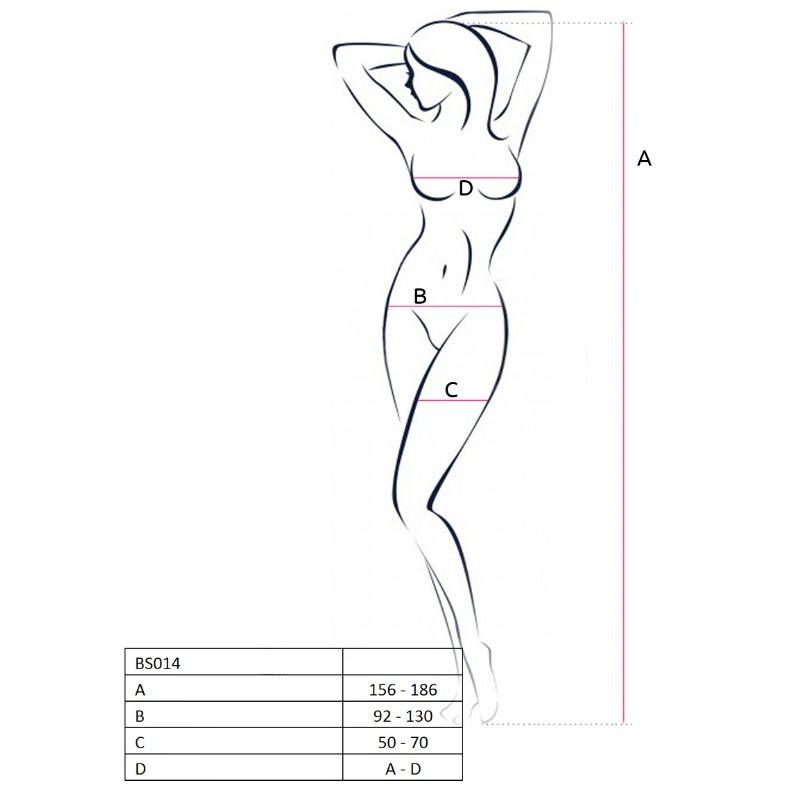 PASSION - WOMAN BS014 BODYSTOCKING ROJO TALLA UNICA - Optelum