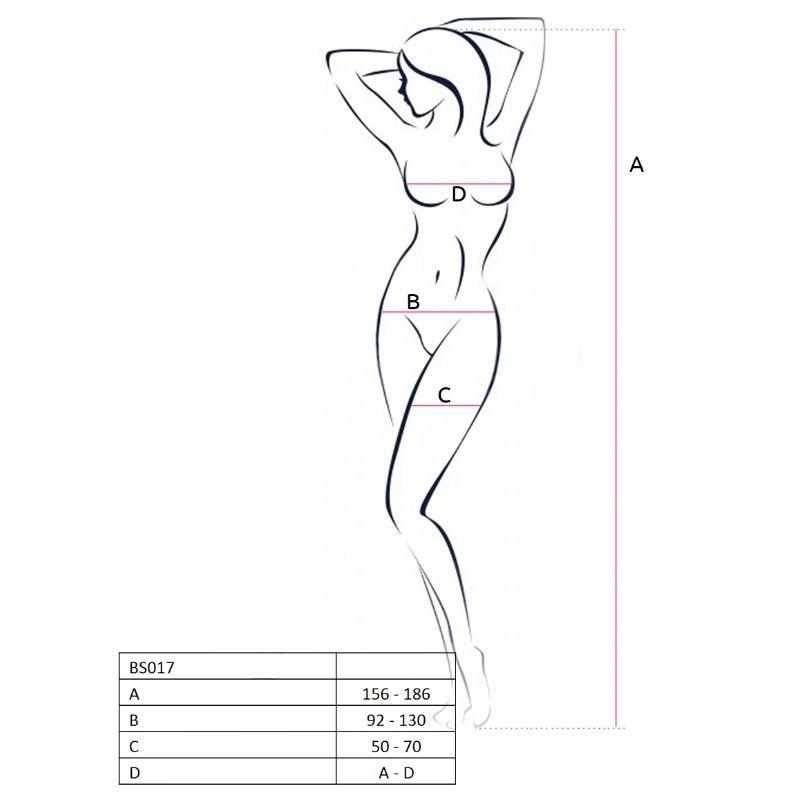 PASSION - WOMAN BS017 BODYSTOCKING BLANCO TALLA UNICA - Optelum