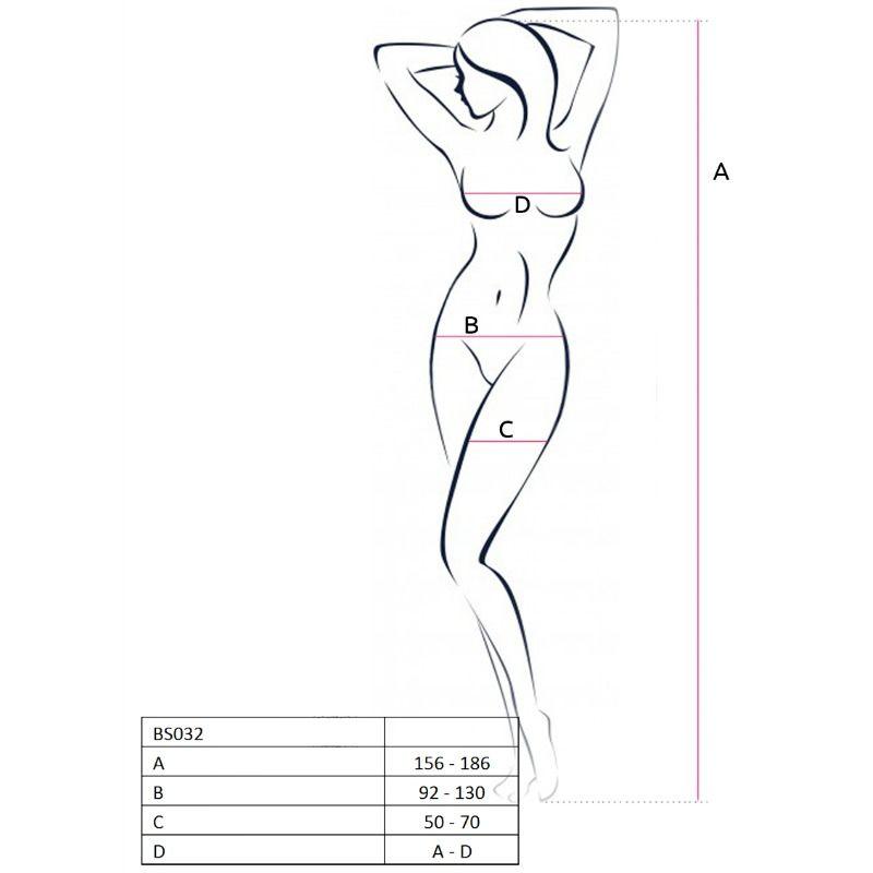 PASSION - WOMAN BS032 BODYSTOCKING ROJO TALLA UNICA - Optelum