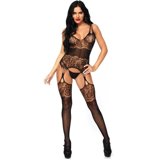LEG AVENUE - BODYSTOCKING TIRANTES ESPALDA TALLA UNICA - Optelum