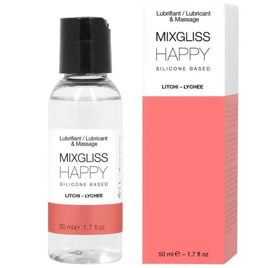 MIXGLISS - HAPPY LUBRICANTE SILICONA LITCHI 50 ML - Optelum