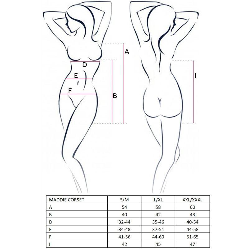 PASSION - WOMAN MADDIE CORSET NEGRO TALLA S/M - Optelum