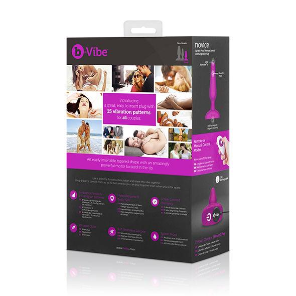 B-VIBE - NOVICE CONTROL REMOTO ANAL PLUG FUCSIA - Optelum