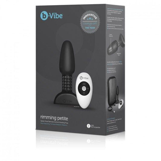 B-VIBE - RIMMING CONTROL REMOTO ANAL PLUG PETITE NEGRO - Optelum