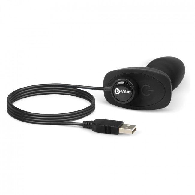 B-VIBE - RIMMING CONTROL REMOTO ANAL PLUG PETITE NEGRO - Optelum