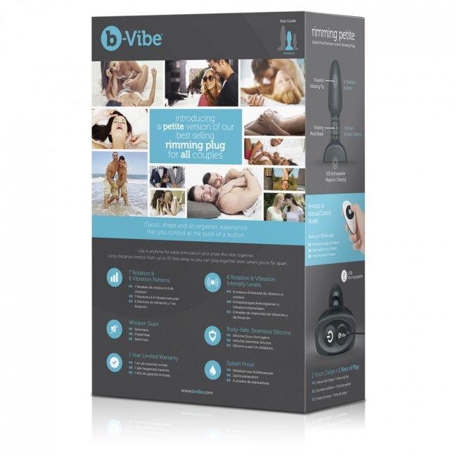 B-VIBE - RIMMING CONTROL REMOTO ANAL PLUG PETITE NEGRO - Optelum
