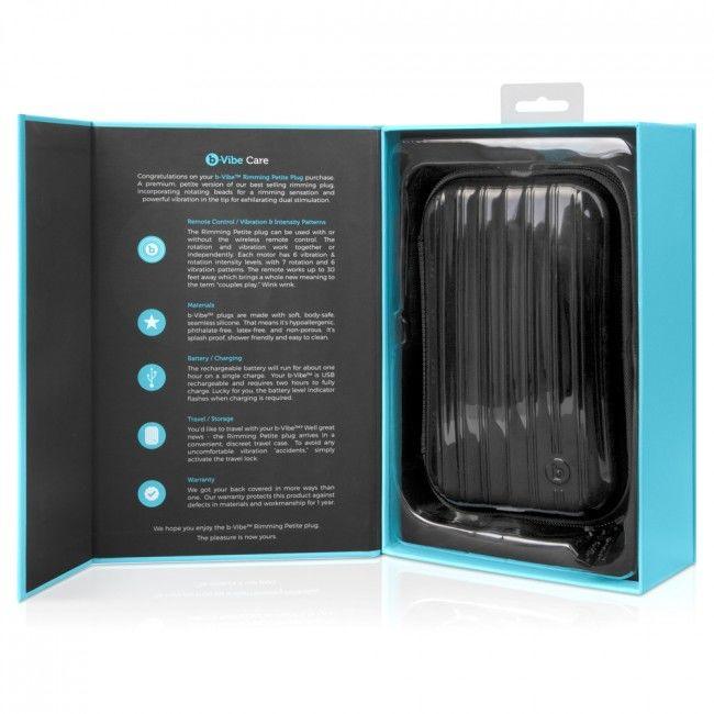 B-VIBE - RIMMING CONTROL REMOTO ANAL PLUG PETITE NEGRO - Optelum