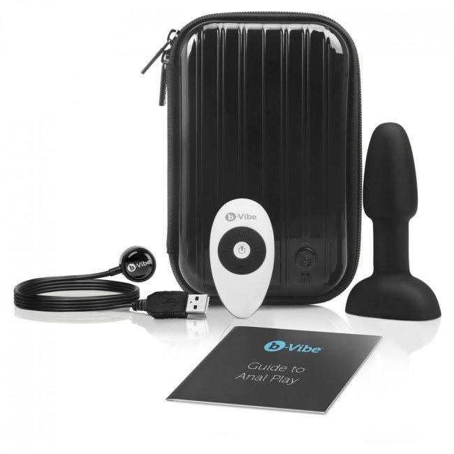 B-VIBE - RIMMING CONTROL REMOTO ANAL PLUG PETITE NEGRO - Optelum
