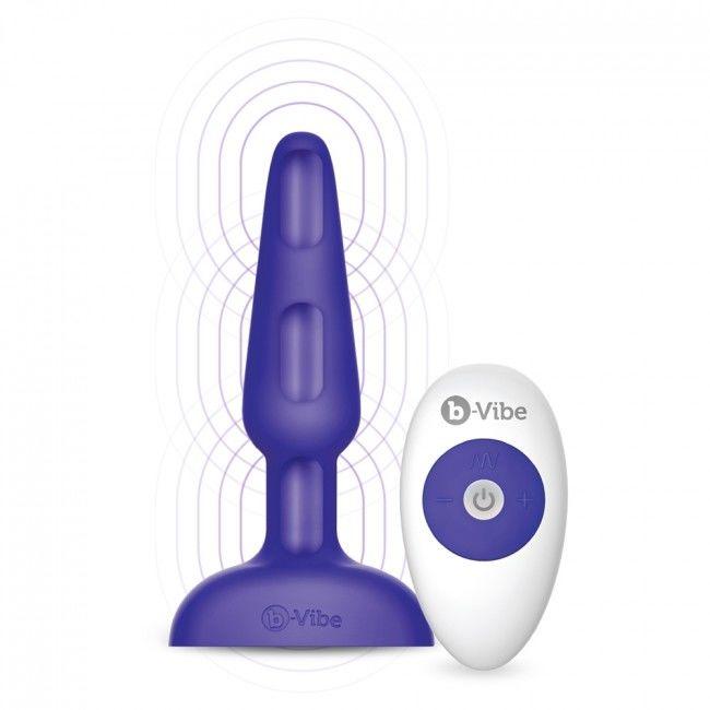 B-VIBE - TRIO CONTROL REMOTO PLUG ANAL LILA - Optelum