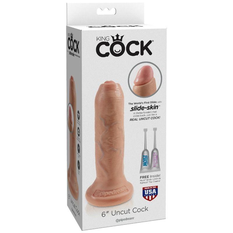 KING COCK - DILDO REALISTICO UNCUT NATURAL 15 CM - Optelum