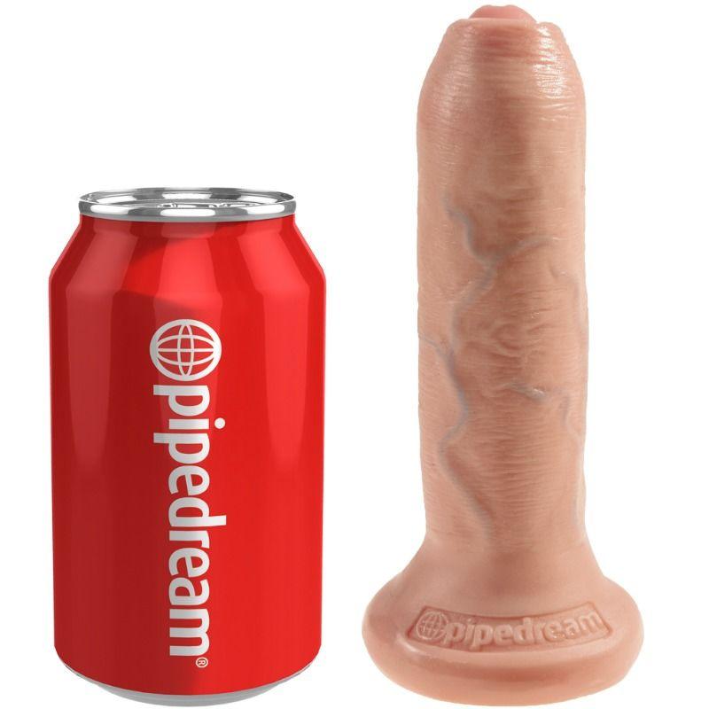 KING COCK - DILDO REALISTICO UNCUT NATURAL 15 CM - Optelum
