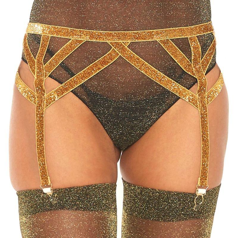 LEG AVENUE - LIGUERO LUREX DORADO TALLA UNICA - Optelum
