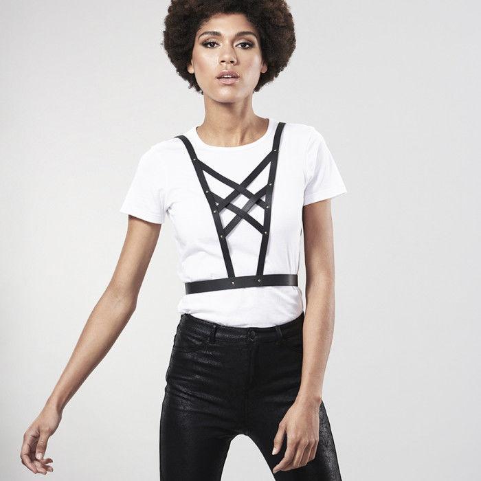 BIJOUX - INDISCRETS MAZE ARNES CRUZADO CON ESCOTE NEGRO - Optelum