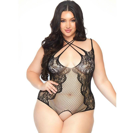 LEG AVENUE - TEDDY CON ABERTURA 1X-2X - Optelum