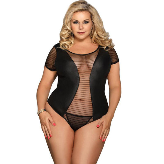 SUBBLIME - FETISH TEDDY MANGA CORTA TALLA GRANDE - Optelum