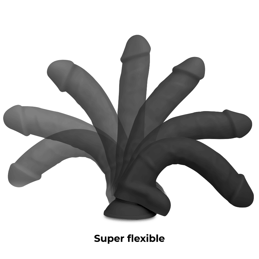 COCK MILLER - SILICONA DENSITY COCKSIL ARTICULABLE NEGRO 18 CM - Optelum