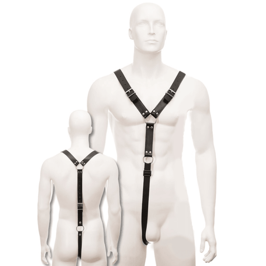 LEATHER BODY - HARNESS MEN NEGRO - Optelum