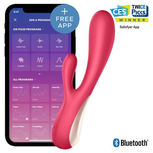 SATISFYER - MONO FLEX ROJO CON APP - Optelum