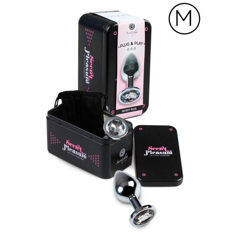 SECRETPLAY - PLUG ANAL ALUMINIO TRANSPARENTE 7 CM - Optelum