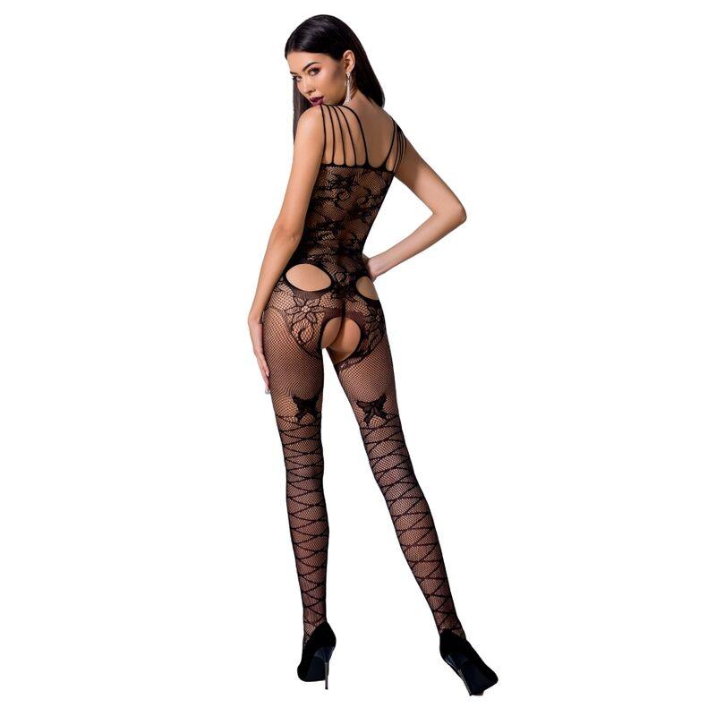 PASSION - WOMAN BS076 BODYSTOCKING TALLA UNICA NEGRO - Optelum