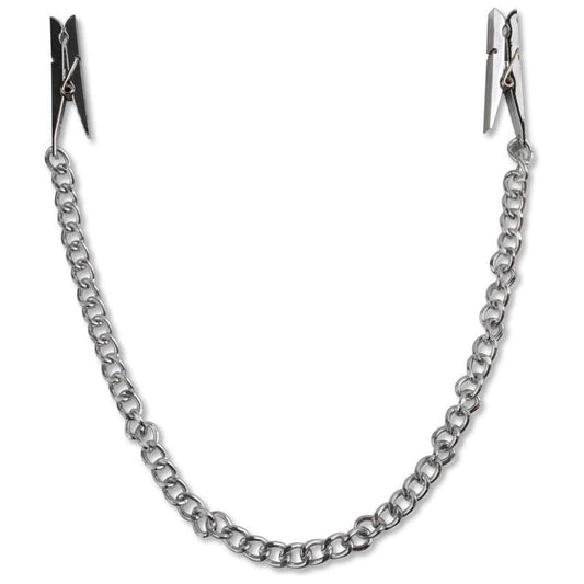 FETISH FANTASY SERIES - SERIES CADENA PARA PEZONES PLATA - Optelum