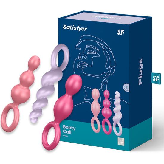 SATISFYER - ANAL PLUGS SET 3 PCS TRICOLOR - Optelum